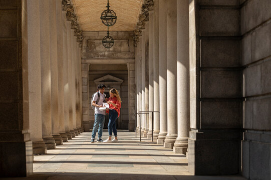  University Students review assignment on campus