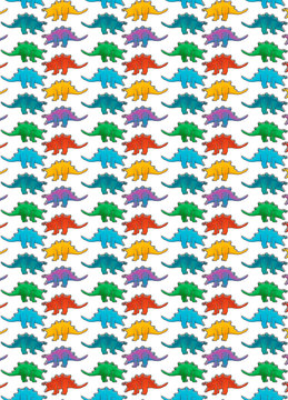 Bright Colourful Dinosaur Pattern 