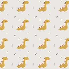 cute dinosaur pattern vector