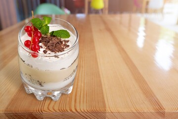 Tasty fresh berry cold latte