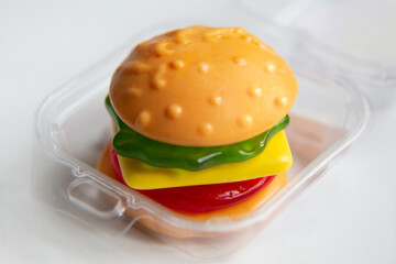 plastic hamburger