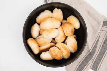 Traditional Latvian bacon buns Piragi