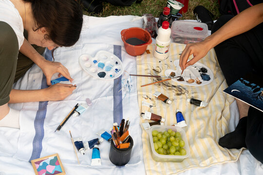 Painting together
