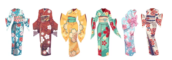 Foto op Plexiglas Traditional Asian clothes kimono. Summer clothing - yukata © ApoevArt