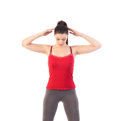 Fototapeta premium Happy woman training