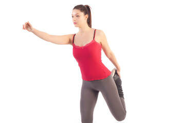 Fototapeta premium Happy woman training