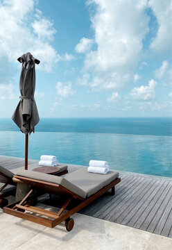 Infinity pool in private villa. 