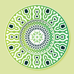 elegant green mandala design