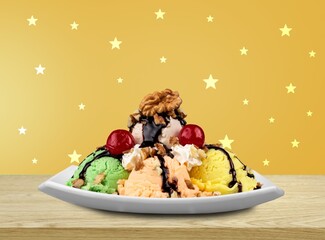 Tasty sweet aroma Best coffe and Ice-cream