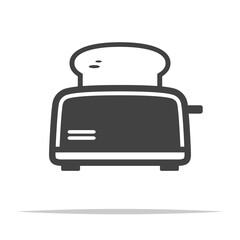 Toaster icon transparent vector isolated