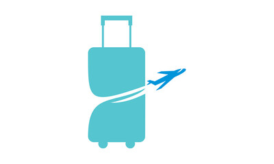 suitcase vacation travel logo
