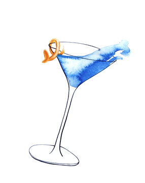 Blue Cosmo cocktail