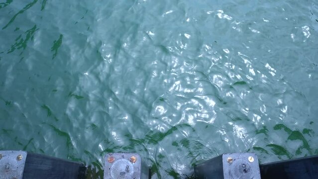 Calm waters of a lake during a cold winters day