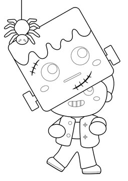 Halloween and Kids Coloring Pages A4 for Kids and Adult