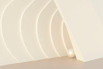 curved wall and pearl