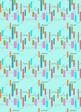 A Rectangular Block Design with arrows and dotted lines