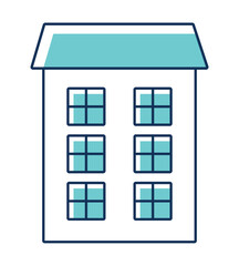 building with blue roof