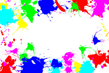 Colorful paint stain on white background