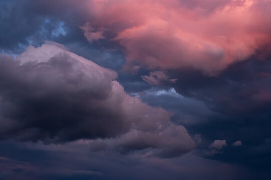 Stormy colorful clouds