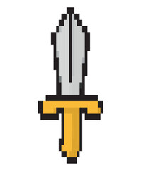 Obraz premium pixelated sword design