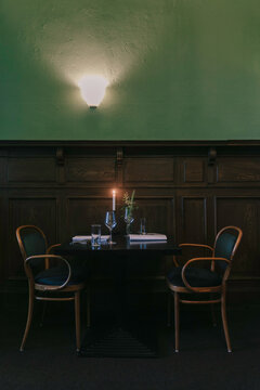 Set Table in Atmospheric Restaurant