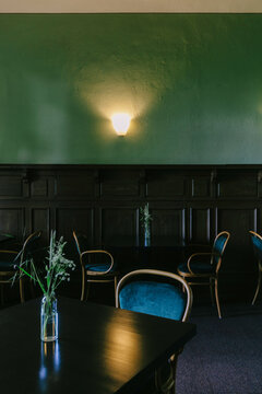 Tables in Empty Restaurant