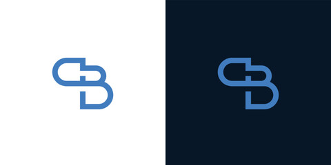 Modern and unique letter PB initials logo design