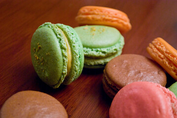 macaroons on a table