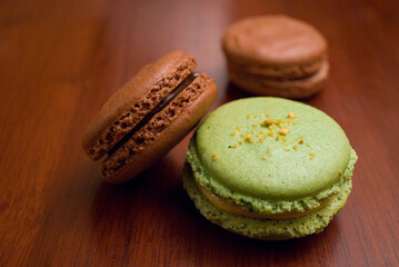 macaroons on a table