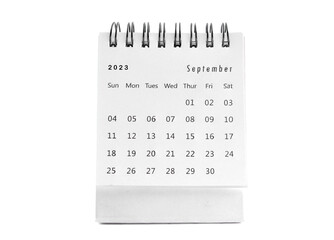 September 2023 desk calendar for planners and reminders on a white background.