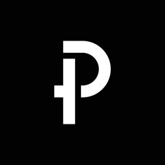 modern letter P monogram logo design