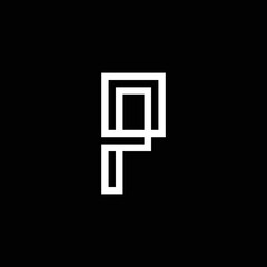 modern letter P monogram logo design