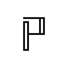 modern letter P monogram logo design