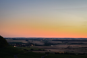 sunset over the river