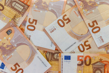 Background of the fifty euro banknotes