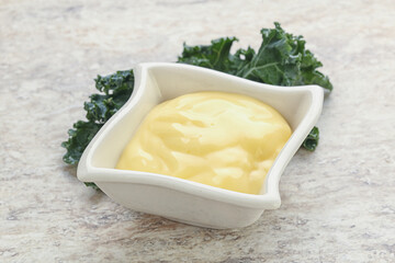 Cheese sauce in the bowl