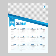 blue color 2023 calendar