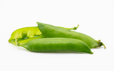 peas vegetable bean isolated on white background.