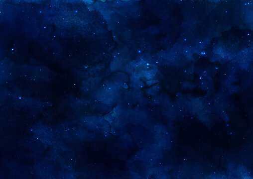 Hand painted watercolour night sky background