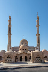 Mustafa Mosque is a large Islamic temple in Sharm El Sheikh, Sinai Peninsula, Egypt. Religion concept