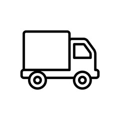 Truck delivery icon vector graphic illustration