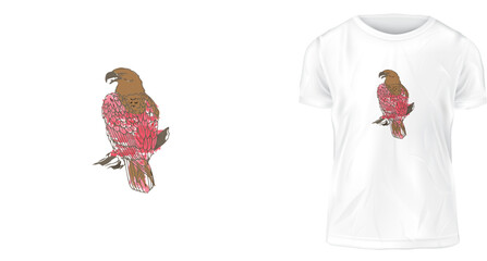 t shirt design concept, illustration of an background with Eagle