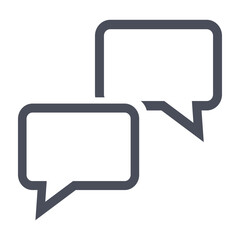 Speech bubble icon in filled, thin line, outline and stroke style. Vector illustration of two colored and black speech bubble vector icons .
