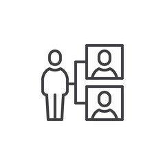 HR management line icon
