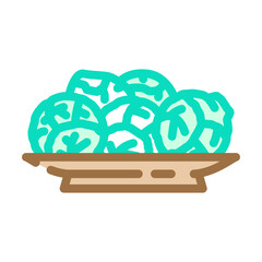 brussels sprouts color icon vector. brussels sprouts sign. isolated symbol illustration