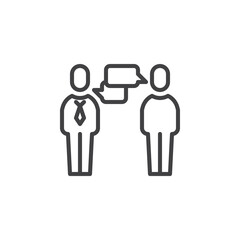 Job interview line icon