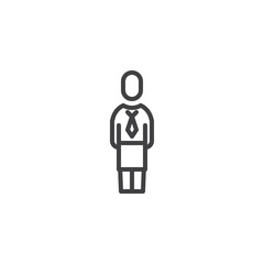 Business person line icon