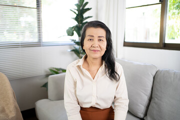 Portrait of Middle age Asian woman. smiling Beautiful mature&nbsp;asian woman. business lady