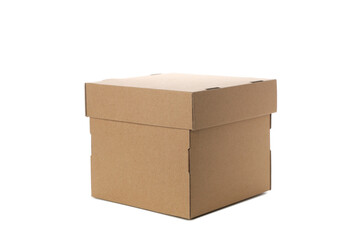 Blank carton box isolated on white background