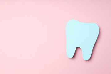 Concept of dental care, space for text